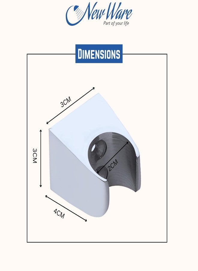 NEW WARE خطاف حائط نحاسي جديد من نيو وير للحنفية والدش اليدوي | حامل حنفية مربع الشكل | ملحق حمام مطلي بالكروم - Image 4